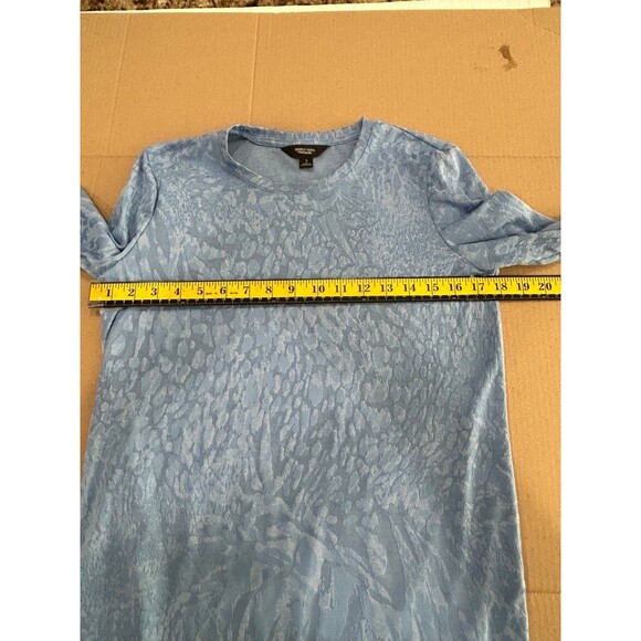 Simply Vera Vera Wang Top Women’s Size Small Color Blue Leopard Print Pattern - Picture 6 of 10